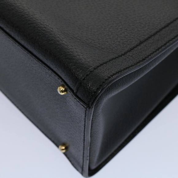 GUCCI Bamboo Hand Bag Leather Black 002 2853 0260 0 Auth bs9832 - Picture 15 of 16